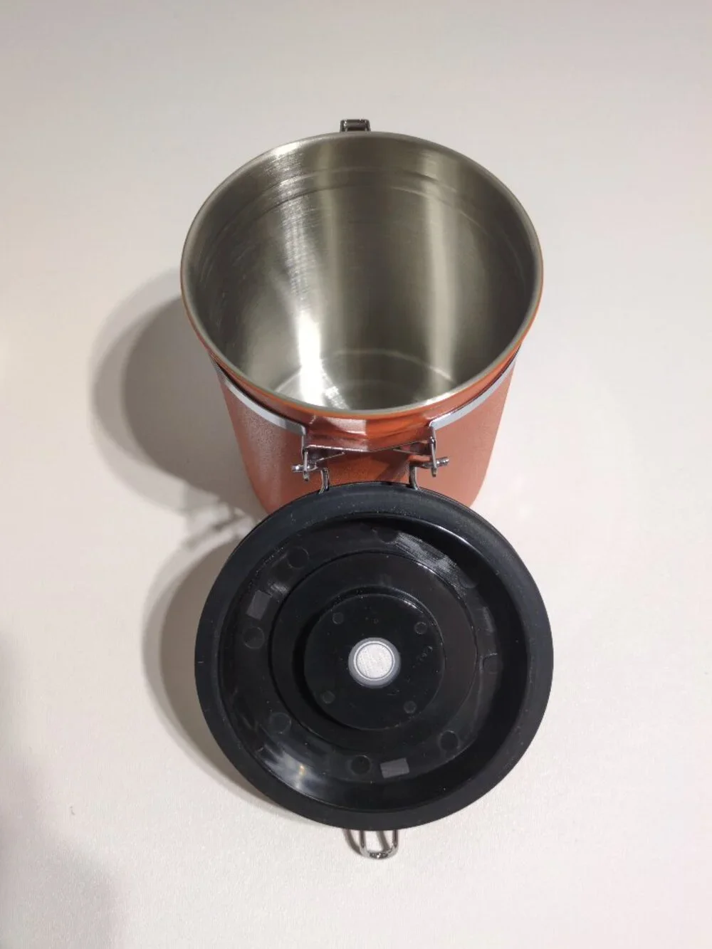 Coffee Gator Orange Canister Set 16 oz Sealed Stainless Steel Coffee Jar Scooper